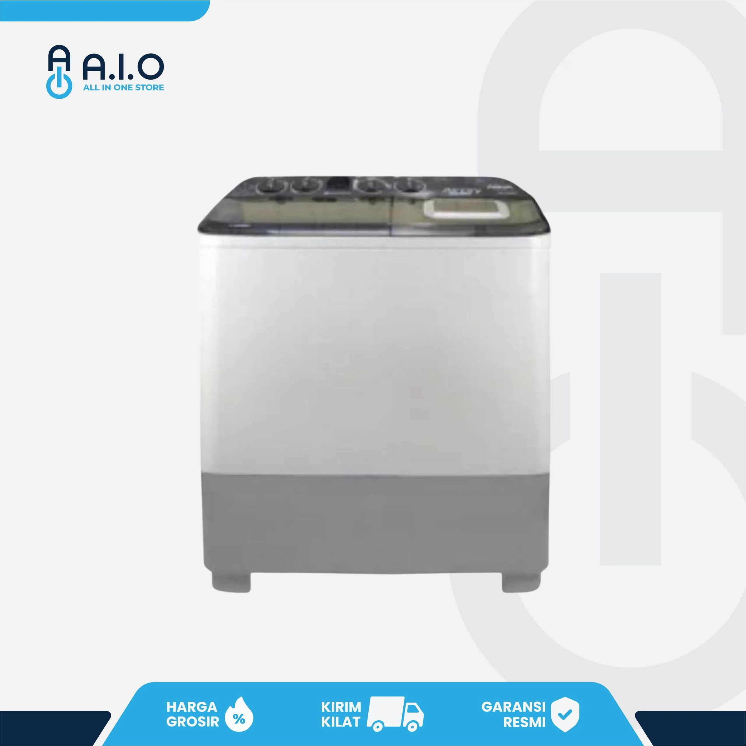 AQUA - MESIN CUCI 2 TABUNG 8 KG - QW 860XT