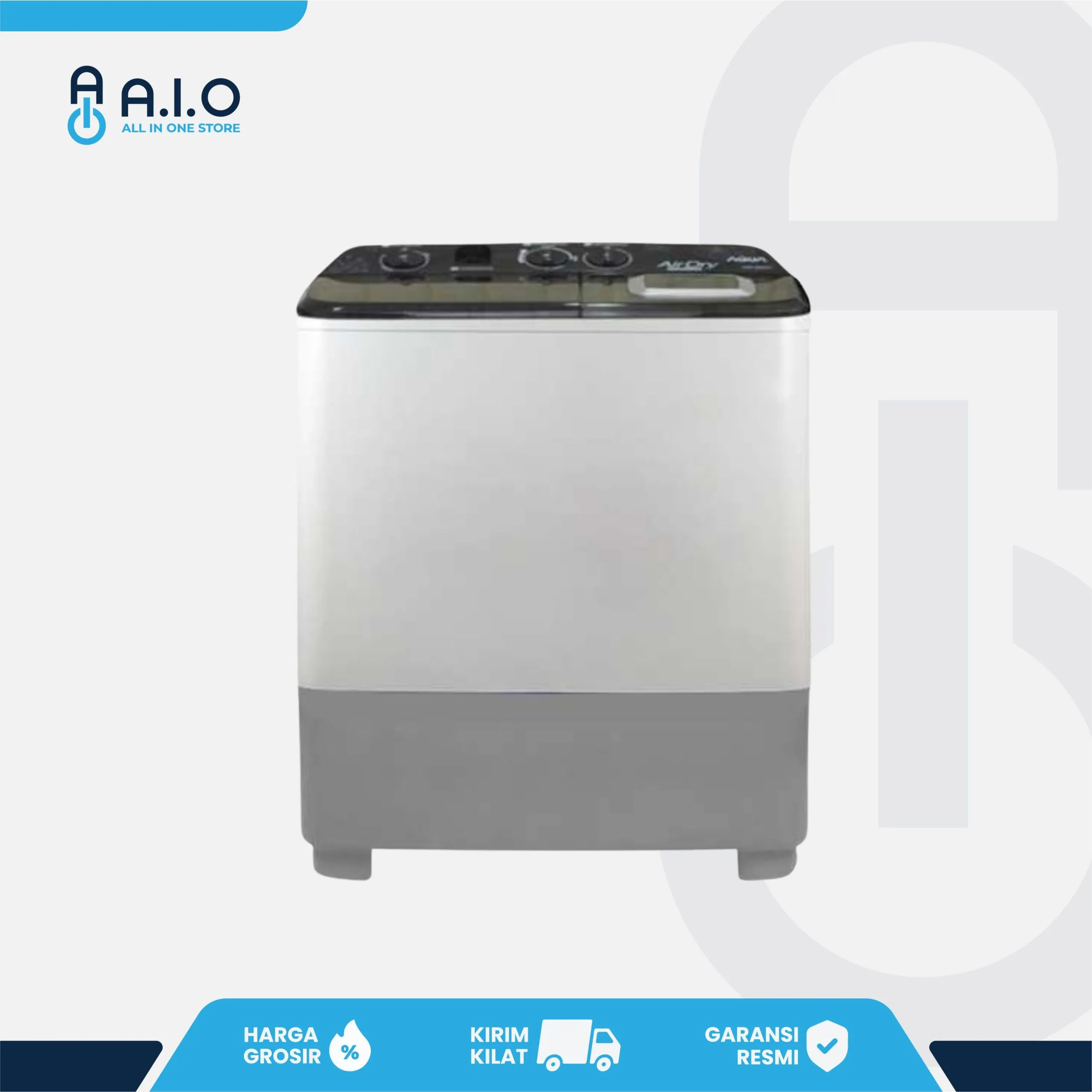 AQUA - MESIN CUCI 2 TABUNG 9 KG - QW 960XT