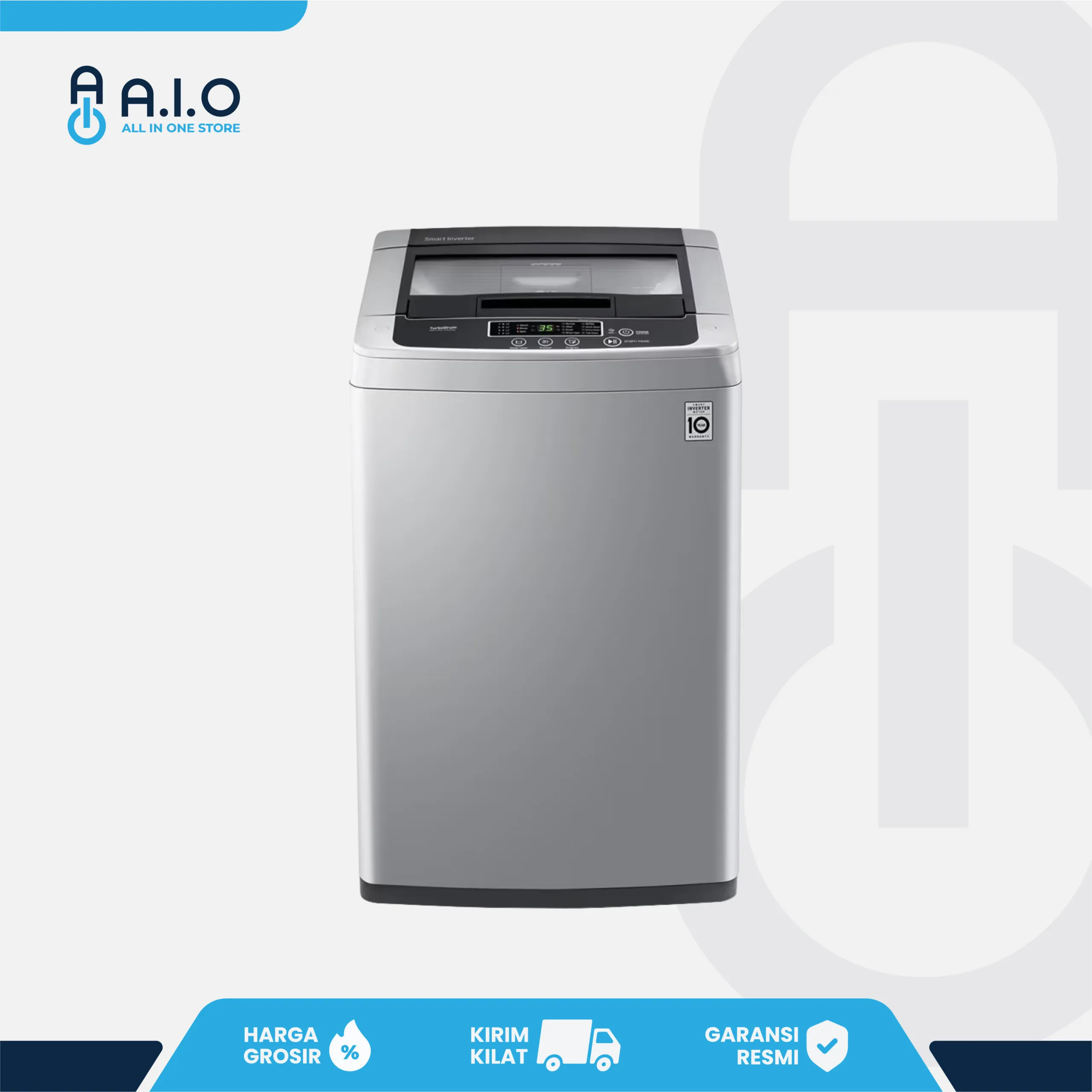 LG - MESIN CUCI TOP LOADING 7 KG - T2107VSPCK 1 LG - MESIN CUCI TOP LOADING 7 KG - T2107VSPCK