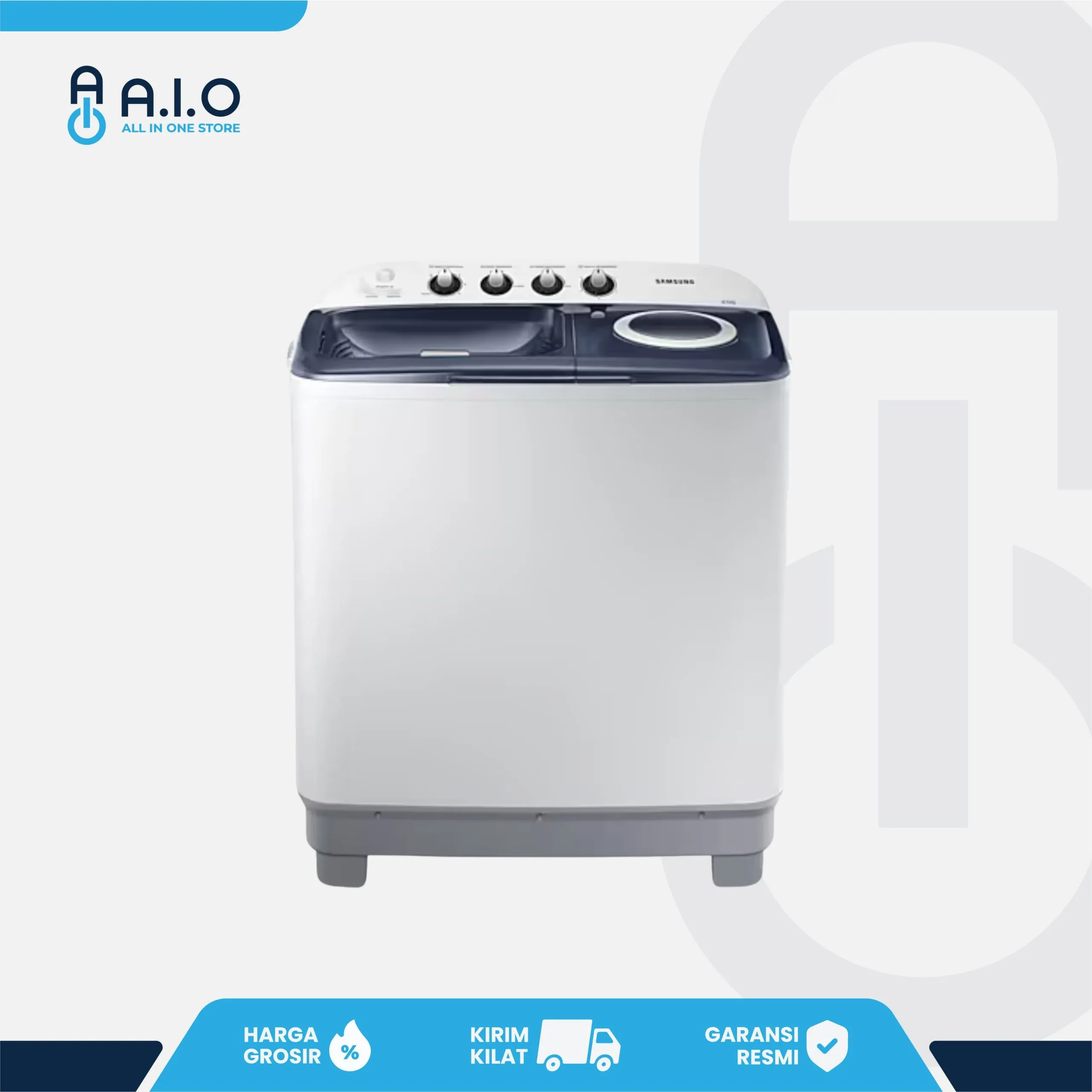 SAMSUNG - MESIN CUCI 2 TABUNG 8.5 KG - WT85H3210 2 WT85H3210 FRONT