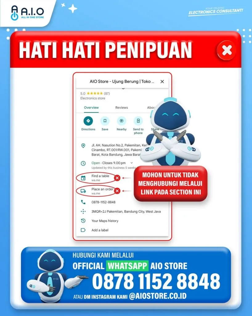 HATI HATI PENIPUAN MENGATASNAMAKAN AIO STORE Link Bio AIO Store