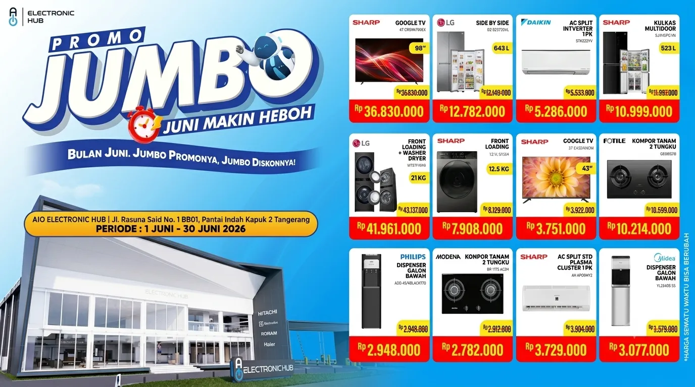 Promo Jumbo AIO Electronic HUB PIK Juni