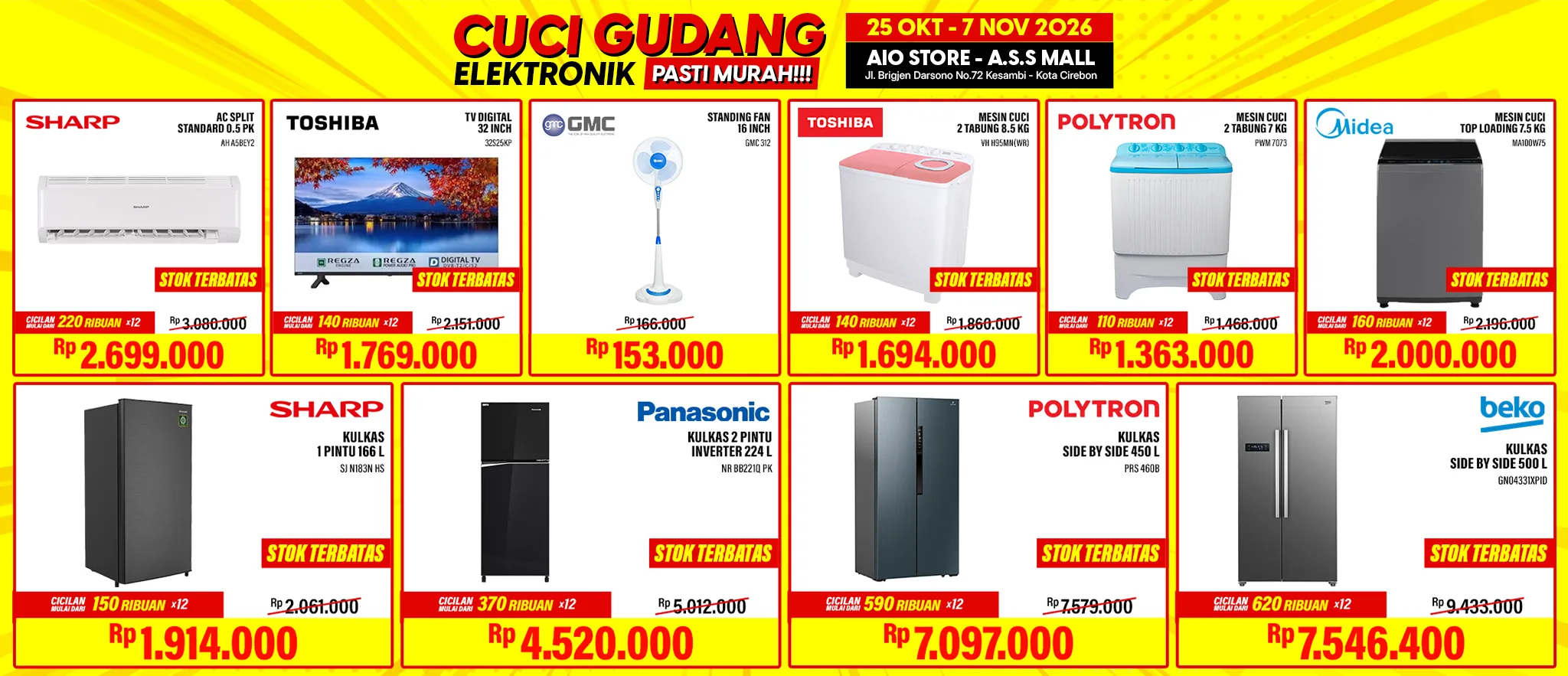 cuci gudang AIO Store Toko Elektronik Terbaik di Jawa Barat